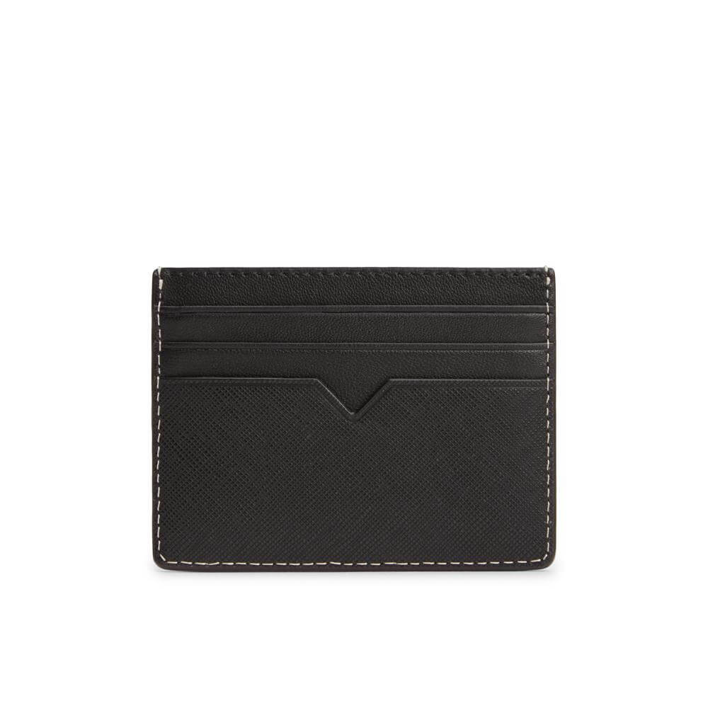 Tommy Hilfiger Saffiano Leather Logo Credit Card Holder